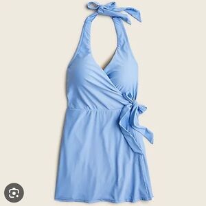J. Crew Blue Halter Swim Dress size 10